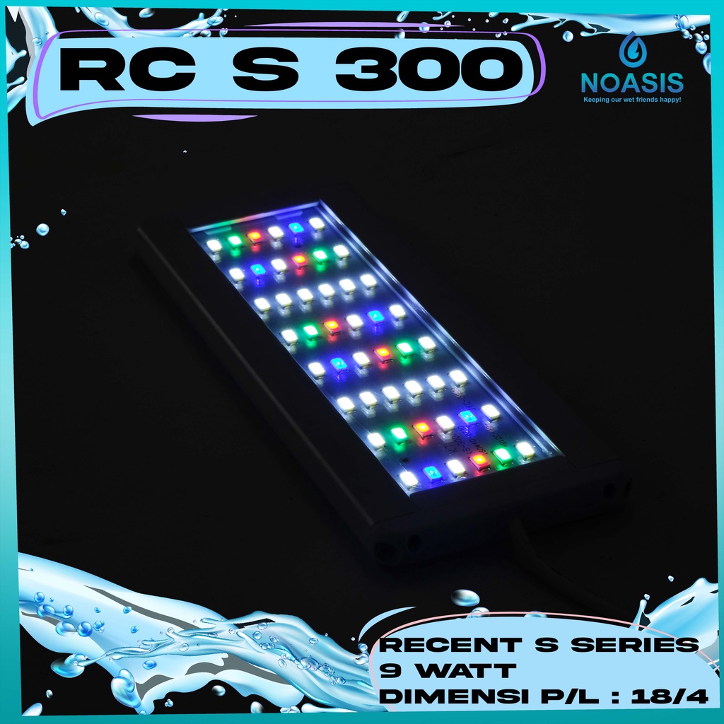 LAMPU LED RECENT S300 S-300 9W AQUASCAPE AQUARIUM S-SERIES LOW WATT