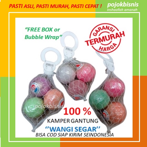 KAMPER BOLA GANTUNG 3PCS WANGI SEGAR 100% GARANSI ORIGINAL KAMPER WANGI SEGAR