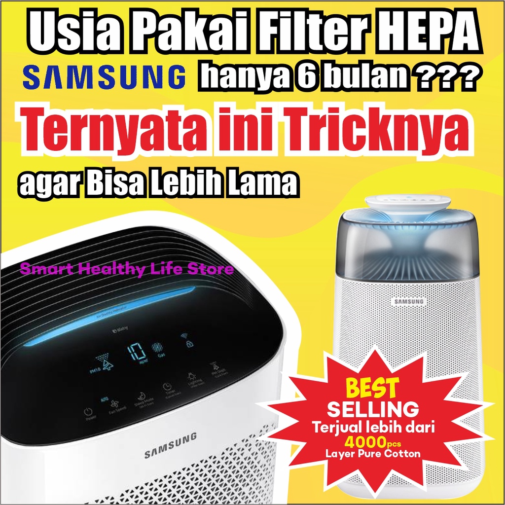 Layer HEPA Pure Cotton Filter Air Purifier SAMSUNG AX34 AX40 AX60 Ukuran Custom