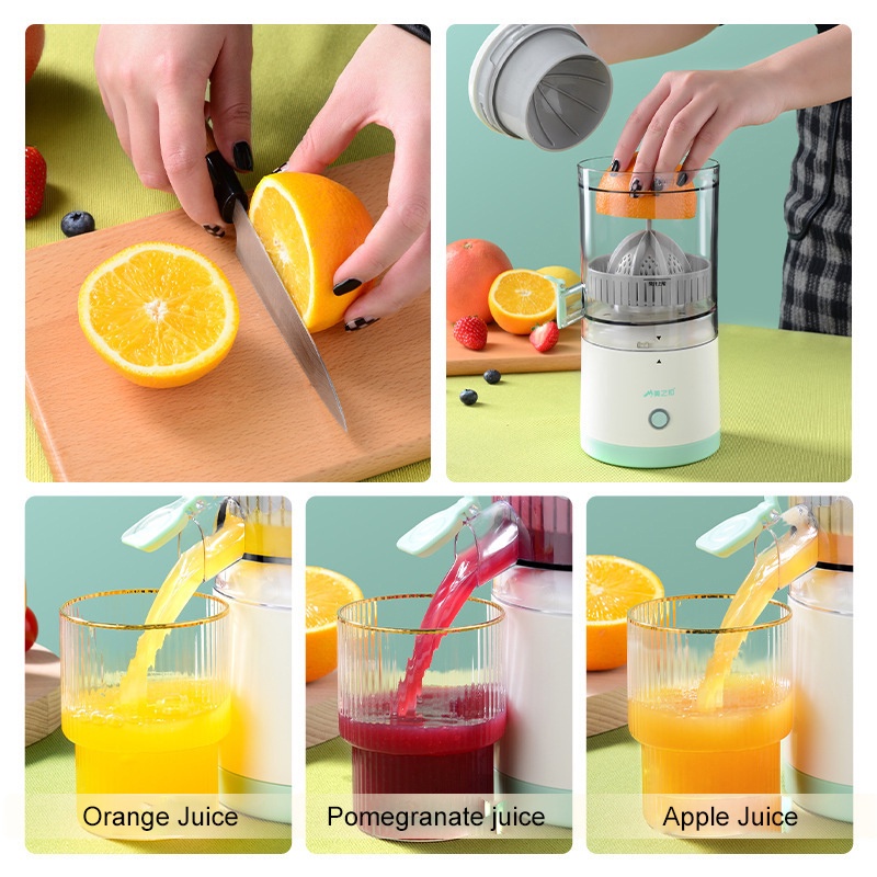 blender juicer portable usb 360/Juicer Buah Nirkabel Isi Ulang Pembuat Jus Listrik Mini 400ML Pencampur Portabel Pemeras Tekanan USB Pemisah Pengisi Daya Mesin Cangkir Pembuat Jus Rumah Tangga