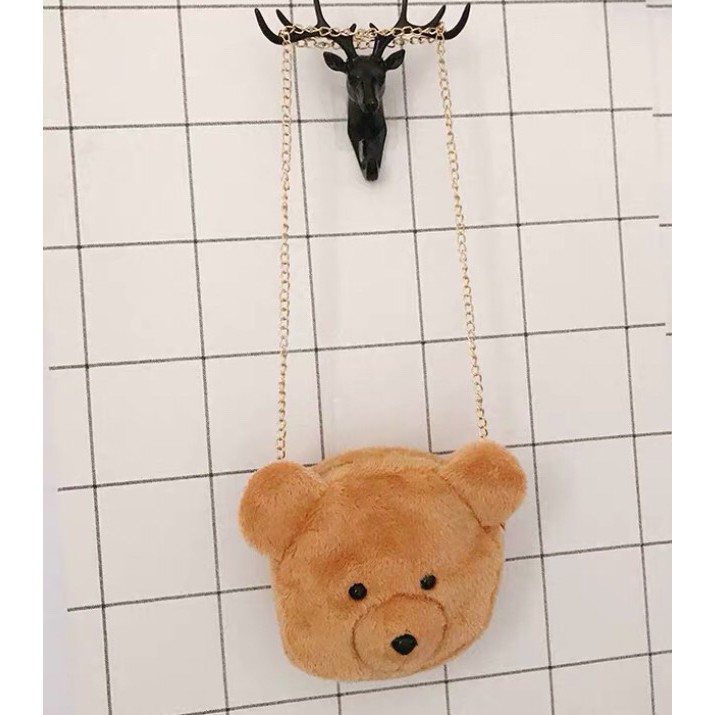 TAS SELEMPANG BONEKA TEDDY BEAR BERUANG POLAR BEAR SLING BAG