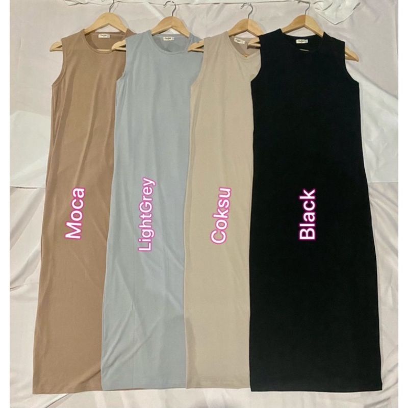 Inner dress/ tanktop maxi dress viral/ inner baju panjang/ daleman dress panjang/ inner span/ inner 