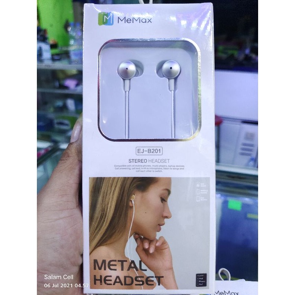 Headset Earphone Headphone MeMax EJ-B201 Harga Murah Suara Mewah
