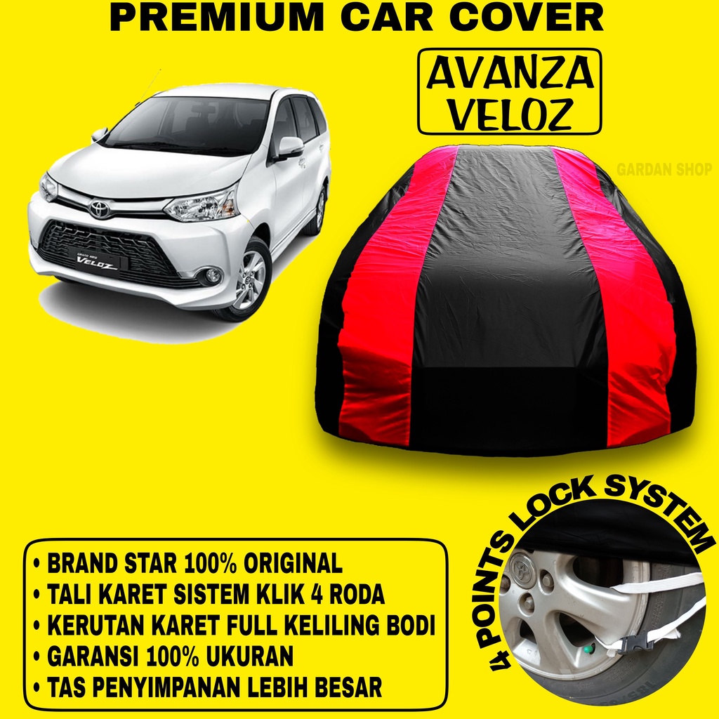 Body Cover VELOZ Sarung Mobil MERAH Penutup Bodi Mobil Avanza Veloz Car Cover Bahan Waterproof FNew