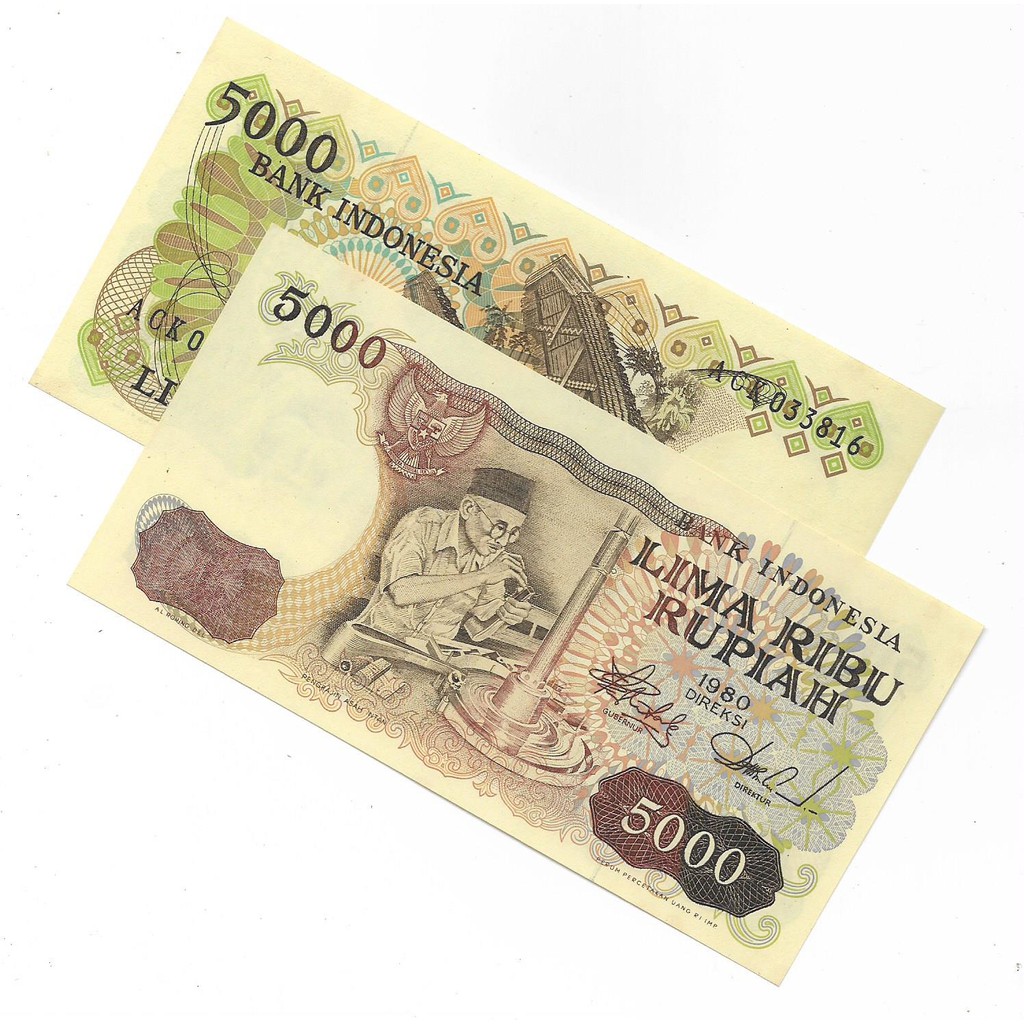 Uang Kuno 5000 Asah Intan