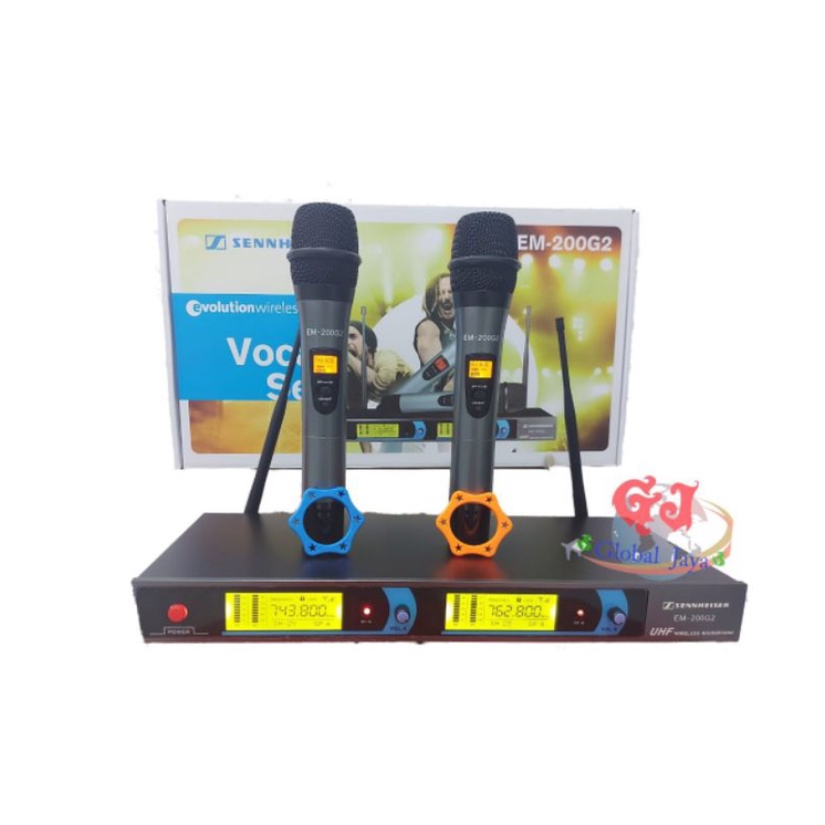 mic sennheiser em200G2 double mic sennheiser em 200G2 mic handle wireless microphone karaoke