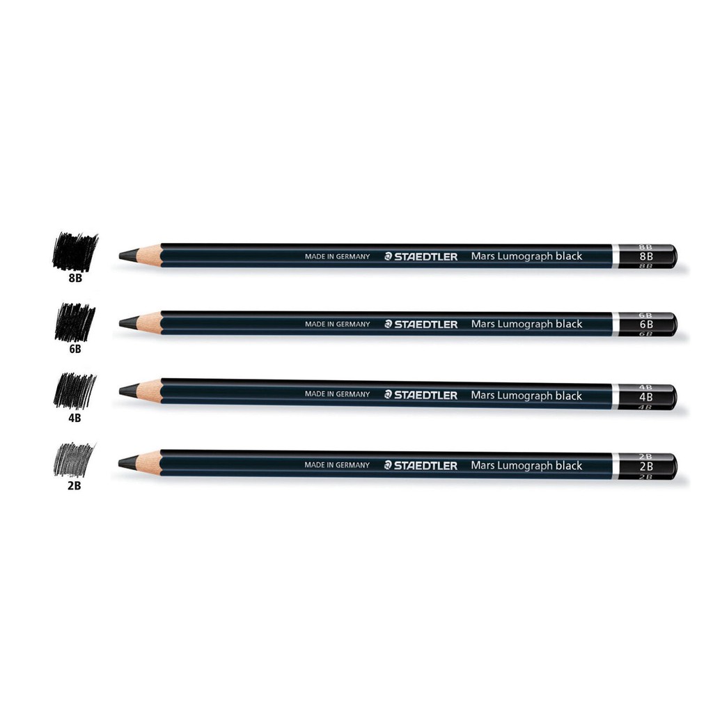 Staedtler Pencil Mars Lumograph 100 4B Black / Pensil 4B