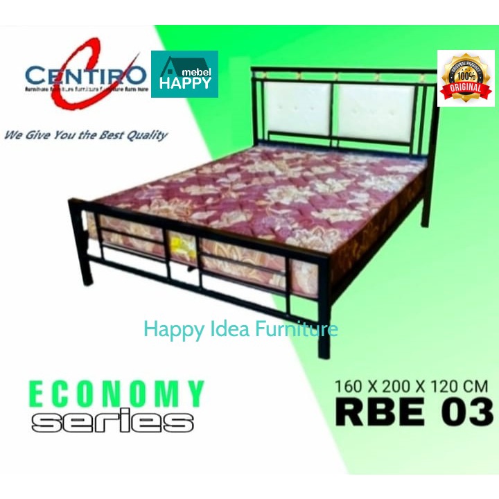 𝗛𝗮𝗽𝗽𝘆 𝗜𝗱𝗲𝗮 - Ranjang Besi Murah Ekonomis 160 x 200 cm Bahan Besi Awet Tebal Kuat Kokoh Murah  / RBE 