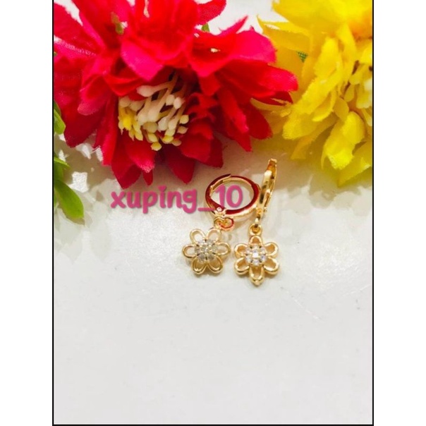 Perhiasan Xuping Anting Jepit Dewasa Permata Cantik 01