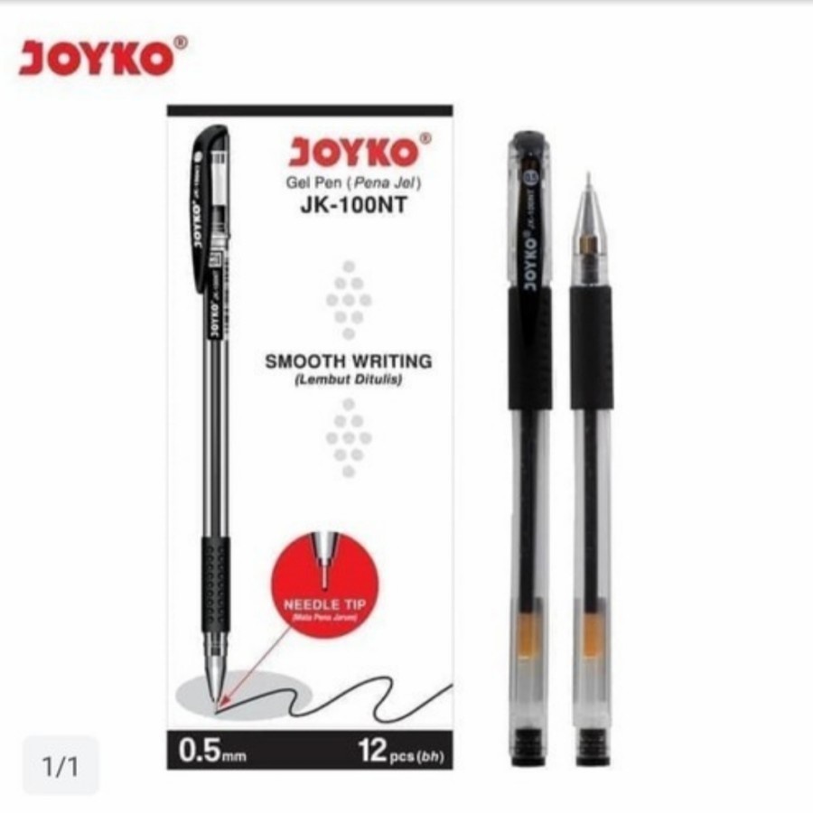 

Ballpoint Pulpen Gel JOYKO JK-100 Warna Hitam 0.5mm