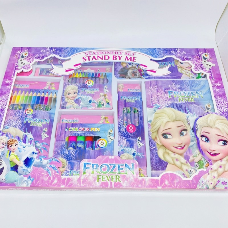 

stationary set xl alat tulis gambar anak pensil warna 12 colors frozen anna elsa