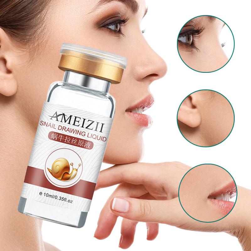 AMEIZII 10ml Pure Hyaluronic Acid Face Serum Moisturizing Snail Repair Essence