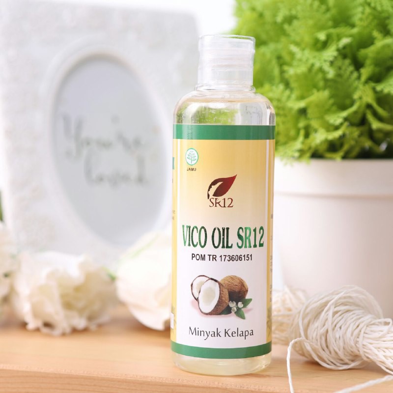 SR12 VCO OIL / VIRGIN COCONUT OIL / VICO/ MINYAK KELAPA HERBAL SR 12 BPOM 250ML SR12 LAMPUNG