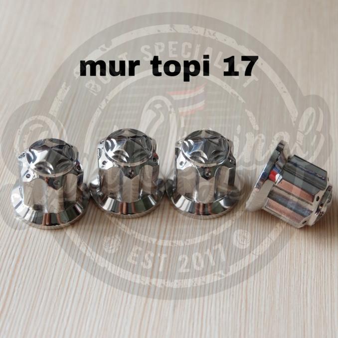 Baut Mur Pengencang Mur Probolt Topi 17 New Model Stainless Silver Original Thailand