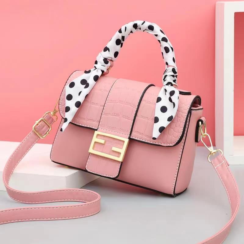 Tas Selempang Wanita 0417 Syal Polkadot Yans Collections Tas Kekinian Import Jakarta Murah