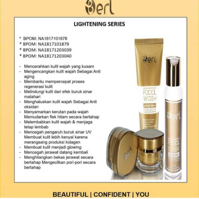 BERL Intens Lightening series / BERL / B'erl / Skincare Berl kosmetik/ Skincare pencerah wajah