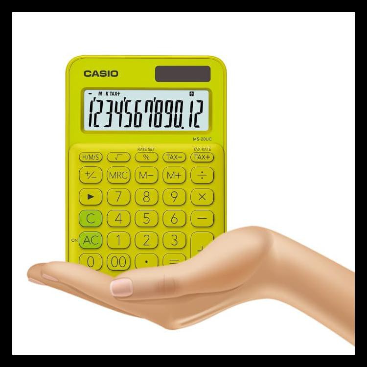 

Murmer Casio Colorful Calculator Ms-20Uc-Yellow Green Terjamin