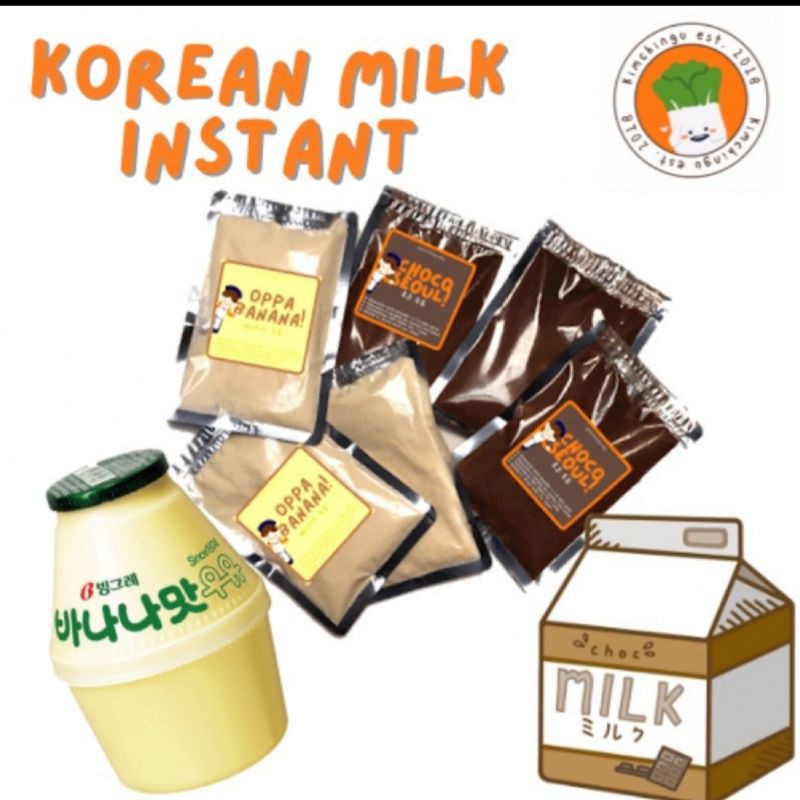 

Korean Milk Banana Chocolate Matcha Latte - Misugaru Latte Susu Pisang Korea