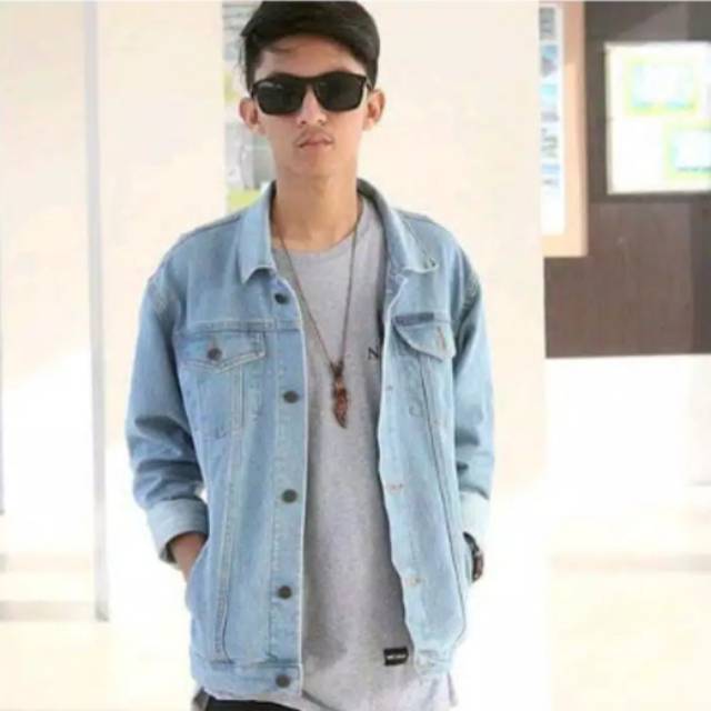 JAKET LEVIS PRIA DENIM BIRU MUDA / JAKET MASA KINI