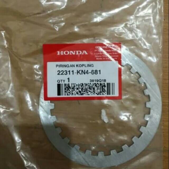 22311-KN4-681 PLAT KOPLING HONDA GRAND TIGER SUPRA FIT X REVO GL TIGER AHM 22311KN4681