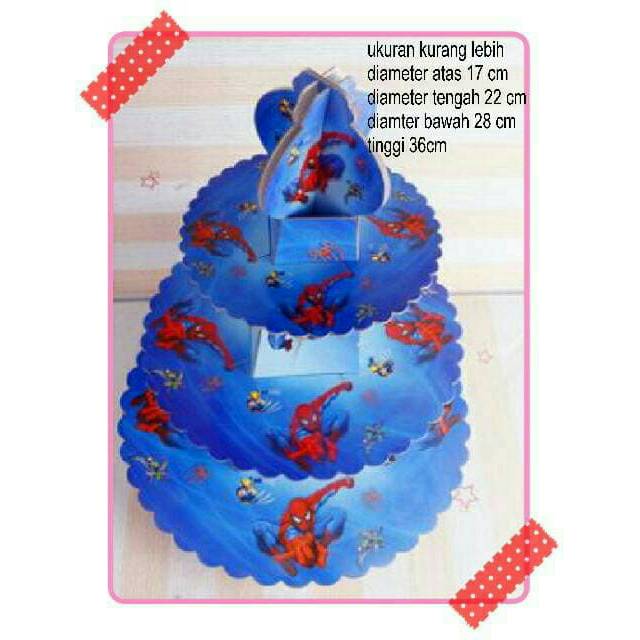 Stand cupcake tier cupcake stand karakter spiderman