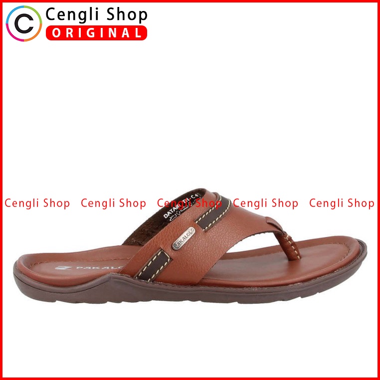 SANDAL JEPIT PAKALOLO PRIA ORIGINAL CASUAL KULIT ASLI COKLAT PB30