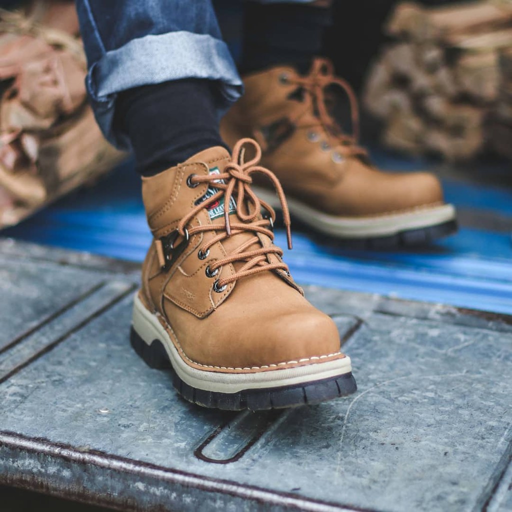 DISKON BORSA WILDBULL STOUT - ORIGINAL SEPATU BOOTS KULIT PRIA