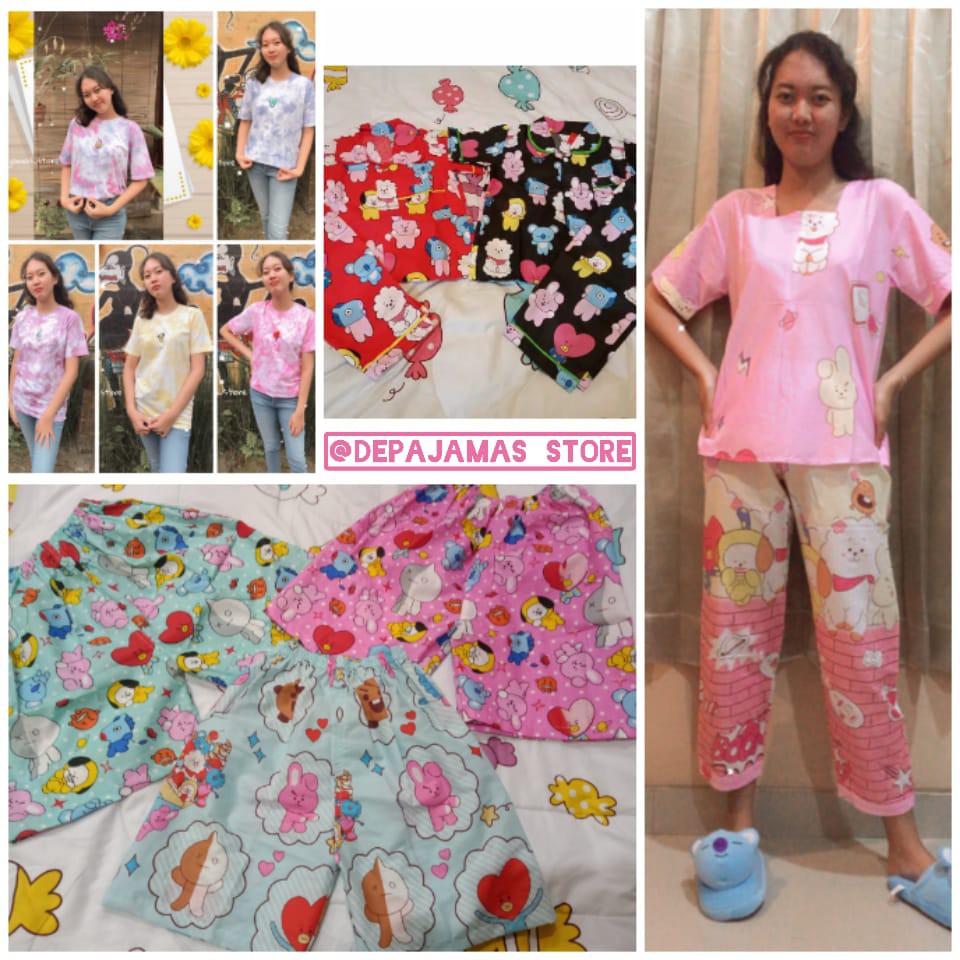 Baju Tidur Piyama Bt21 Bts All Size Dewasa Remaja Anak Serba Bt21 Bts Pp Cp Hp Shopee Indonesia