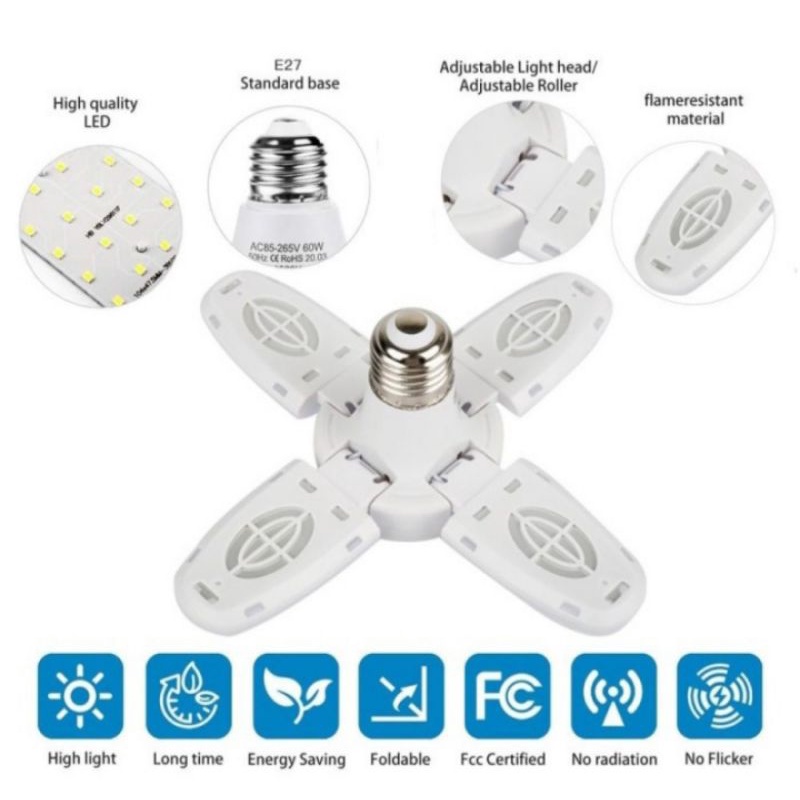 Brezybeauty05 Lampu Kipas Bohlam Model Kipas Lampu Led Kipas 28 Watt