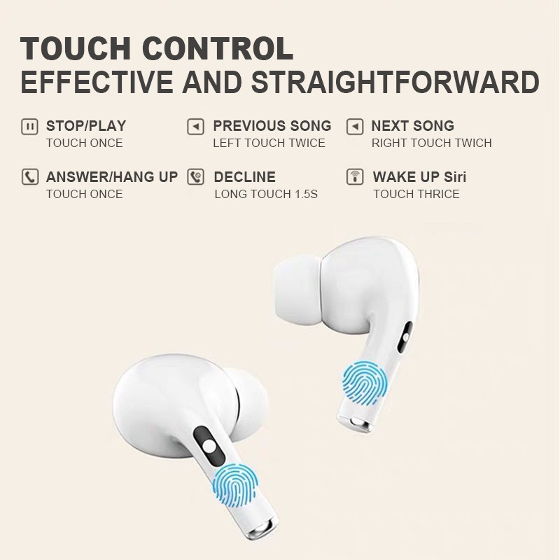 Earphone Bluetooth Headset Wireless Earbud BT 5.0 Intelligent Control Waterproof Stereo