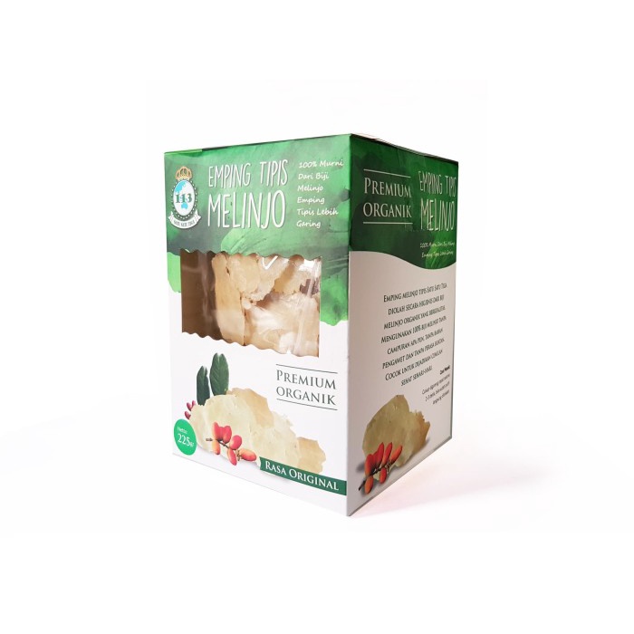 

Ready stok Emping Tipis Melinjo Organik Rasa Original - Original