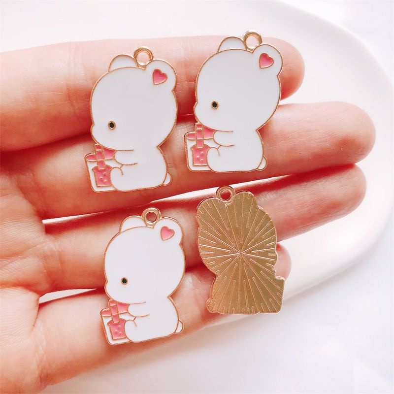 Bandul Kalung Keychain Bentuk Bunny and Bear