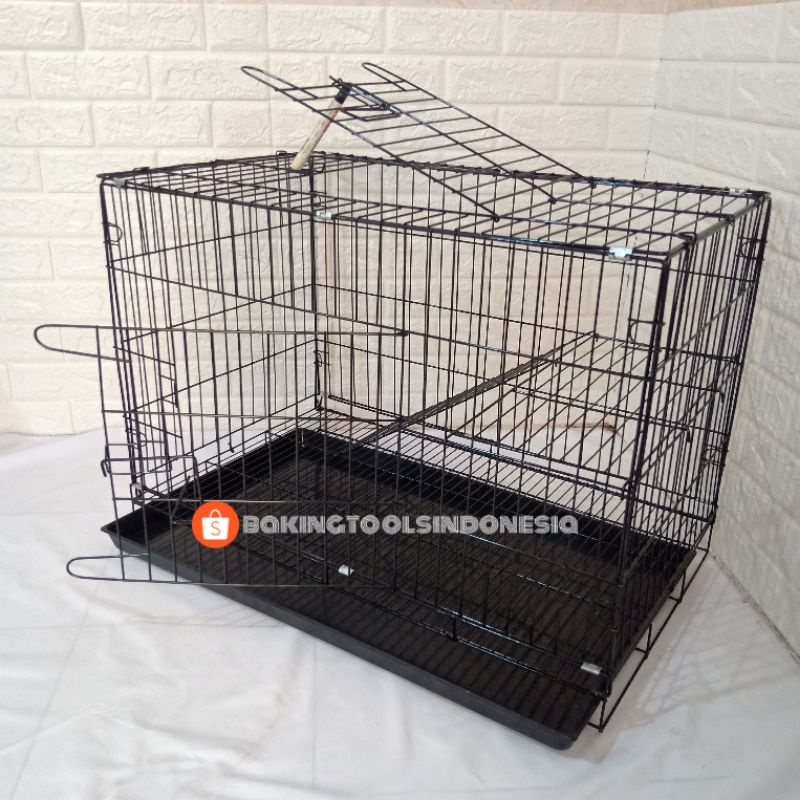 KANDANG KUCING SIZE XL (JUMBO) 2 TINGKAT 75X45X55