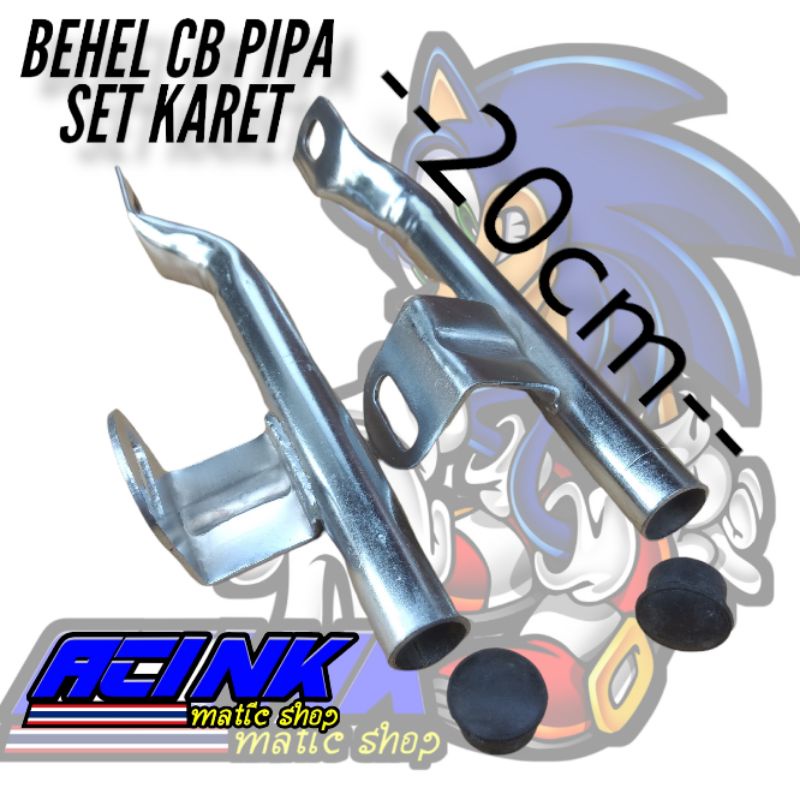 Begel belakang cb tebal Behel belakang cb pendek ukuran 20cm crom sepasang 2pcs kanan kiri