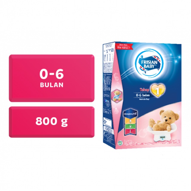 Susu Frisian Flag/Frisian Baby tahap 1 / 800 Gram / umur 0-6 Bulan