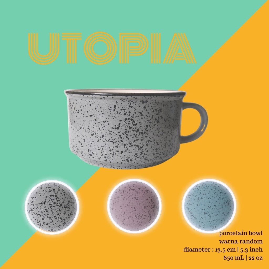 Utopia Ceramic Bowl | Mangkok Sup Porcelain | Mangkuk Salad Keramik