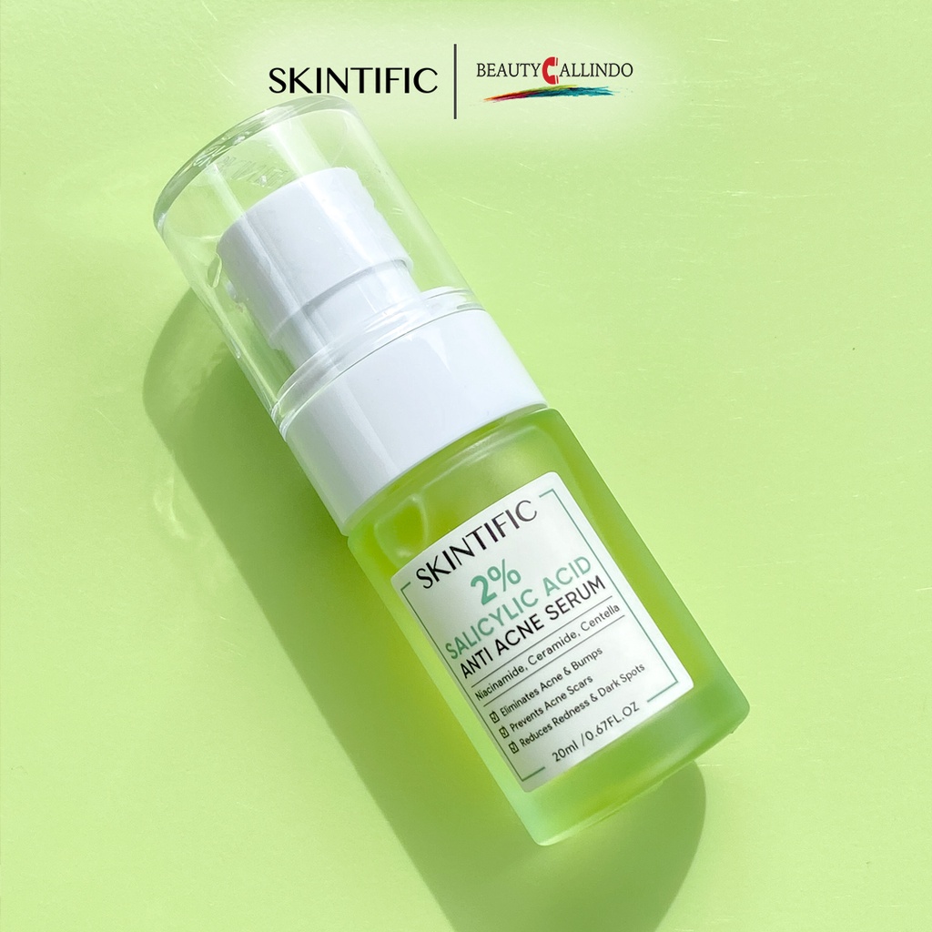 SKINTIFIC Anti Acne Serum Acne Spot Treatment Facial Gel with 2% Salicylic Acid Brightening Face Serum for Repair Skin Barrier