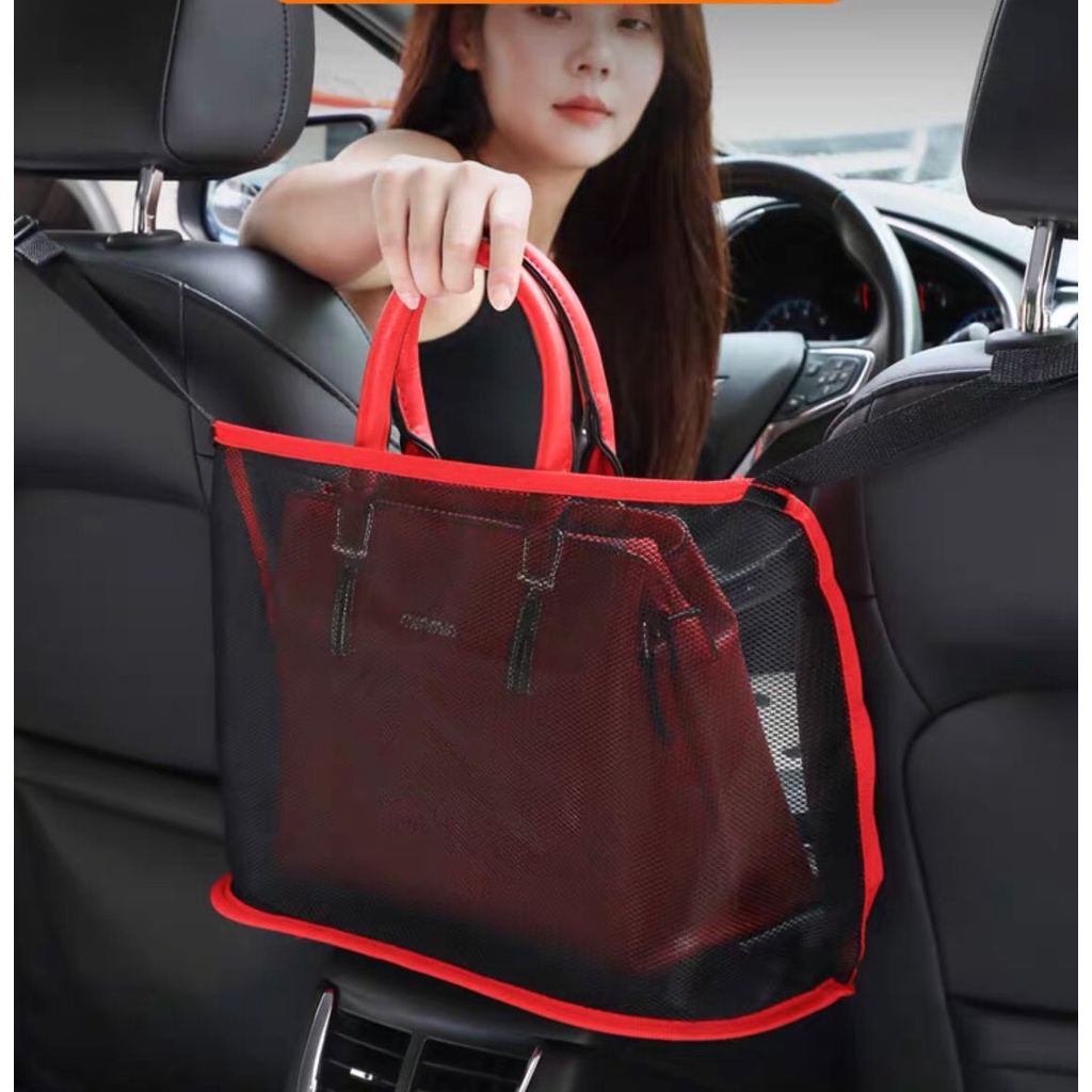 holder tas mobil/ asesoris mobil/ bag organizer mobil / tas holder mobil multifungsi/ tempat penympanan serbaguna interior mobil/ car bag storage net