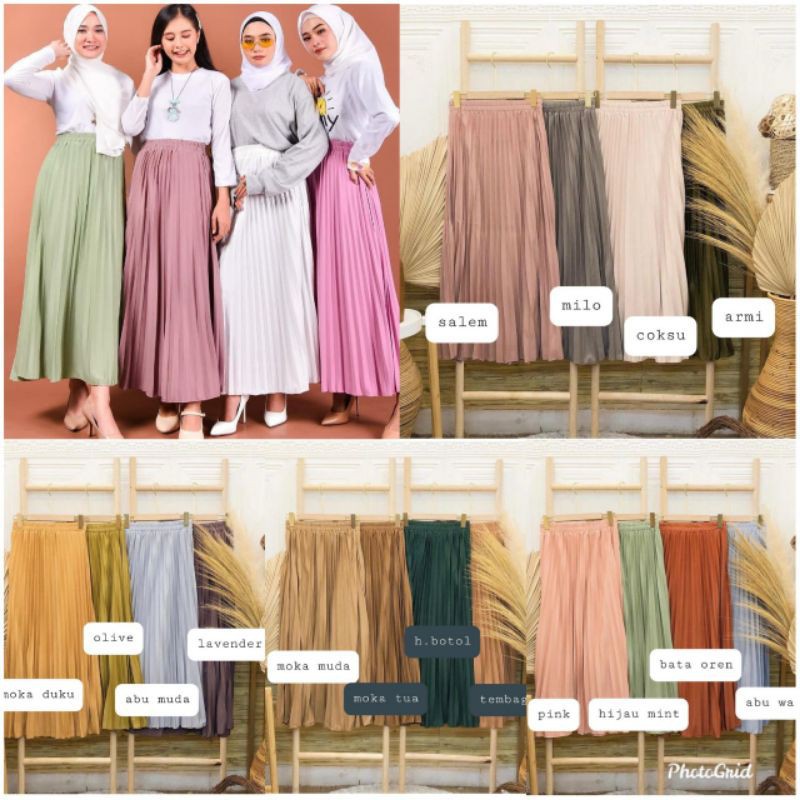 REALPICT LEONY SKIRT ROK WANITA ROK KEKINIAN ROK REMAJA ROK CANTIK ROKPLISET ROK KOREA 01