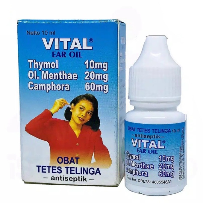 Vital Ear Oil Cairan Obat Tetes Telinga Antiseptik Peradangan Telinga 10ml