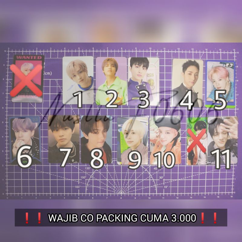 Haechan SG21 SG22 Bene Mark Keycard Renjun PB Glitch Mode Scratch Ver Jeno Trading Card TC Concept I