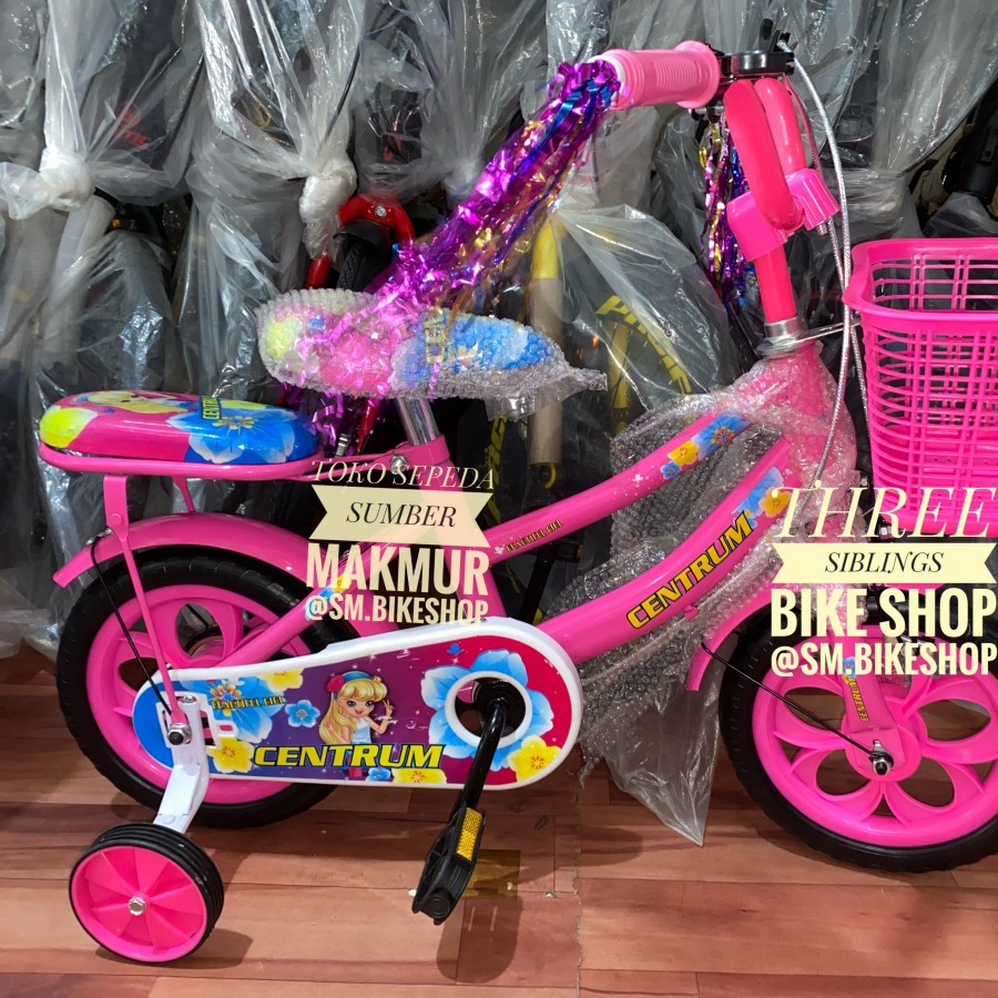 SEPEDA MINI ANAK PEREMPUAN CENTRUM 12 INCH PINK BAN EVA