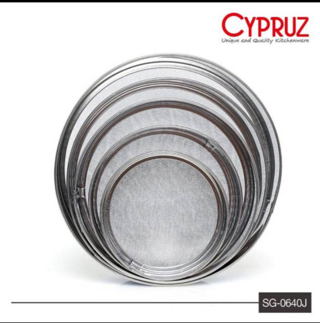 KH SG0640 Saringan Tepung Stainless Set 5 Ayakan Tepung Isi 5