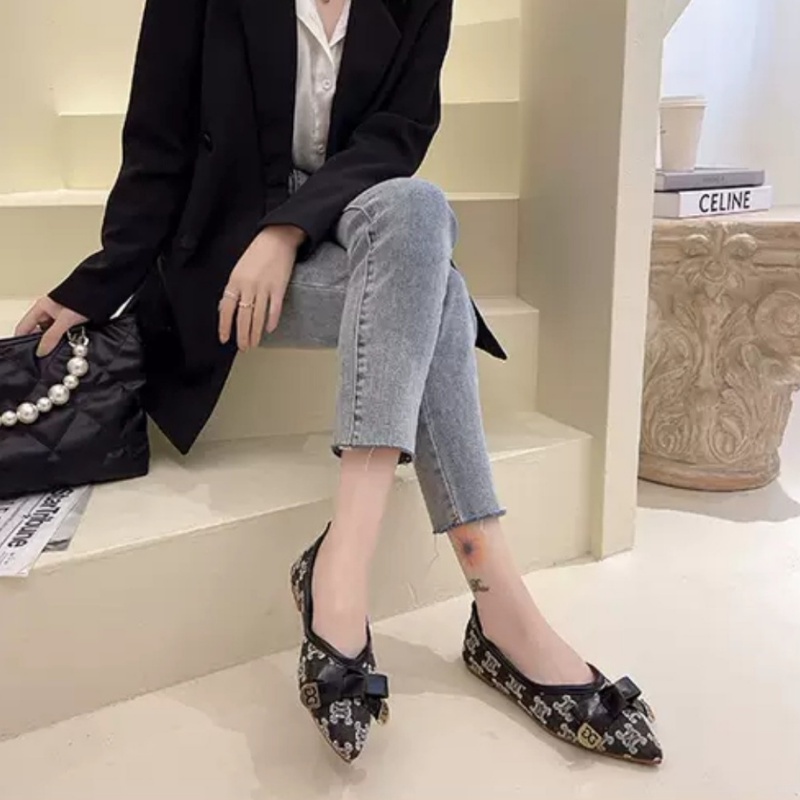 DDS10085 Sepatu flat shoes wanita import sepatu kerja terbaru murah sepatu modis wanita kekinian Cod Jakarta