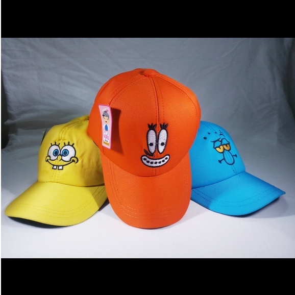 TOPI ANAK KARAKTER MOTIF KARTUN - TOPI BAEBALL SPONGEBOB - TOPI ANAK UNISEX TERBARU