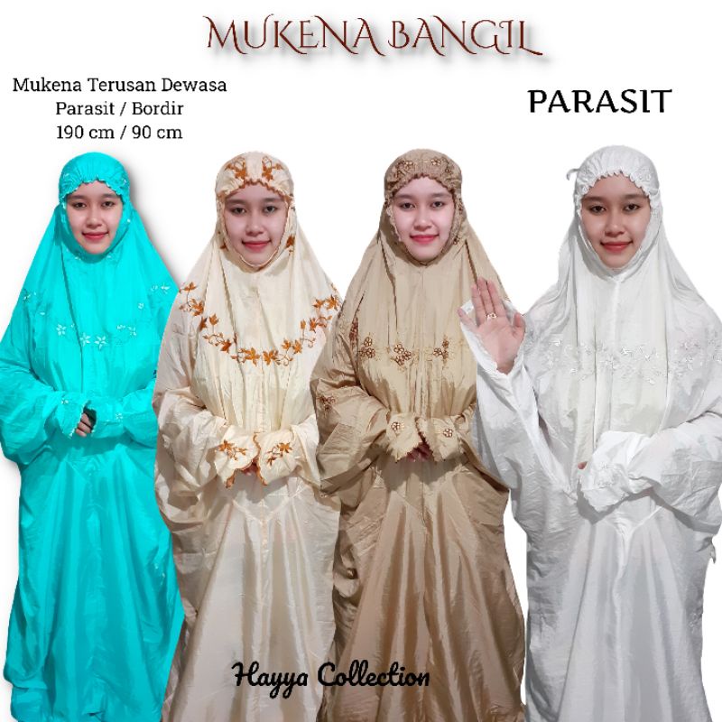 Mukena terusan Dewasa Parasut / Mukena Parasit / Mukena parasut premium / Mukena Parasit Premium / M