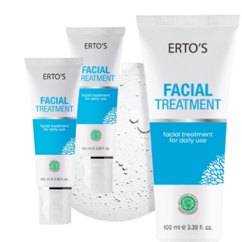 [ORI] Facial Treatment For Daily Pemutih Wajah I Facial Treatment Biru Putih Formulasi Bulu Lembut 100ml BPOM Original