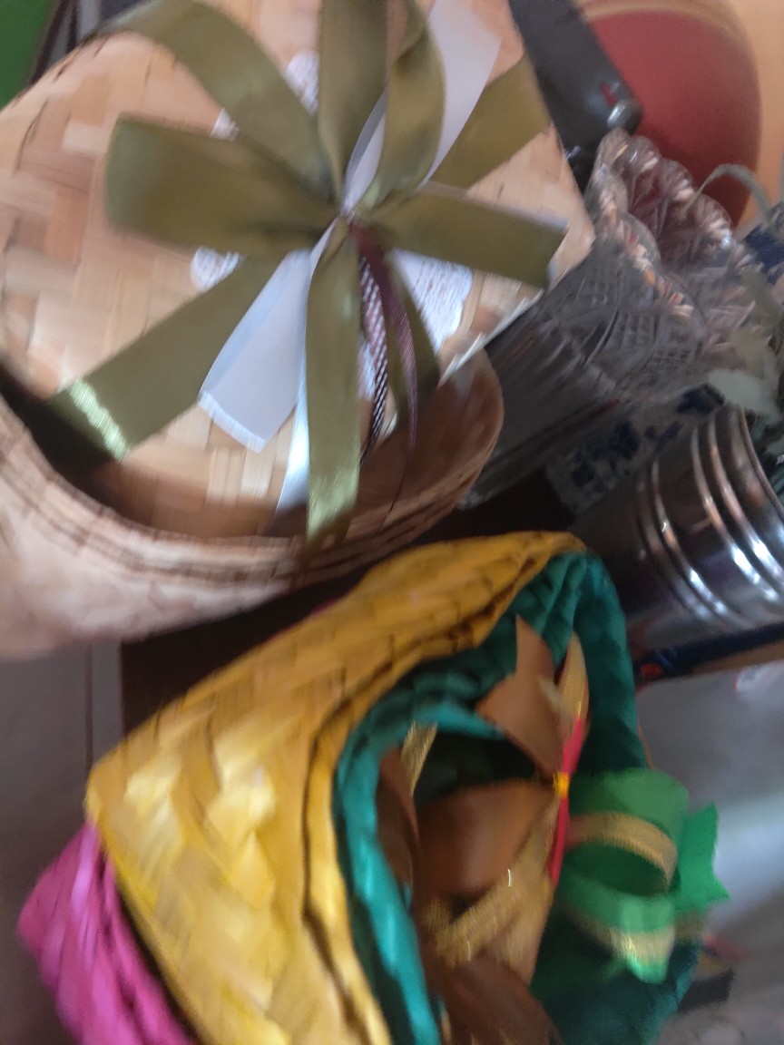 Sepasang Besek Natural 13x24 Cm /15*30cm Besek Anyaman Bambu Murah/ Besek Hampers Nastar Lebar