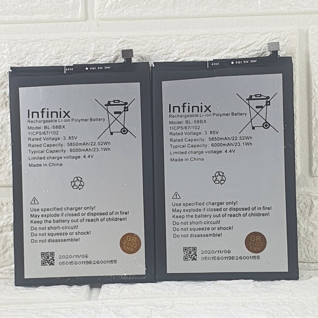 Baterai Battery Original Infinix Hot 10 Play , Hot10 Play , X688 X688B Kode Batre BL-58BX BL58BX