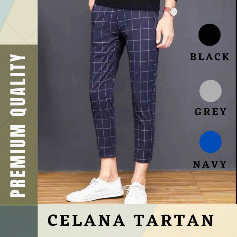 Celana Tartan Panjang Pria Dewasa Distro Termurah